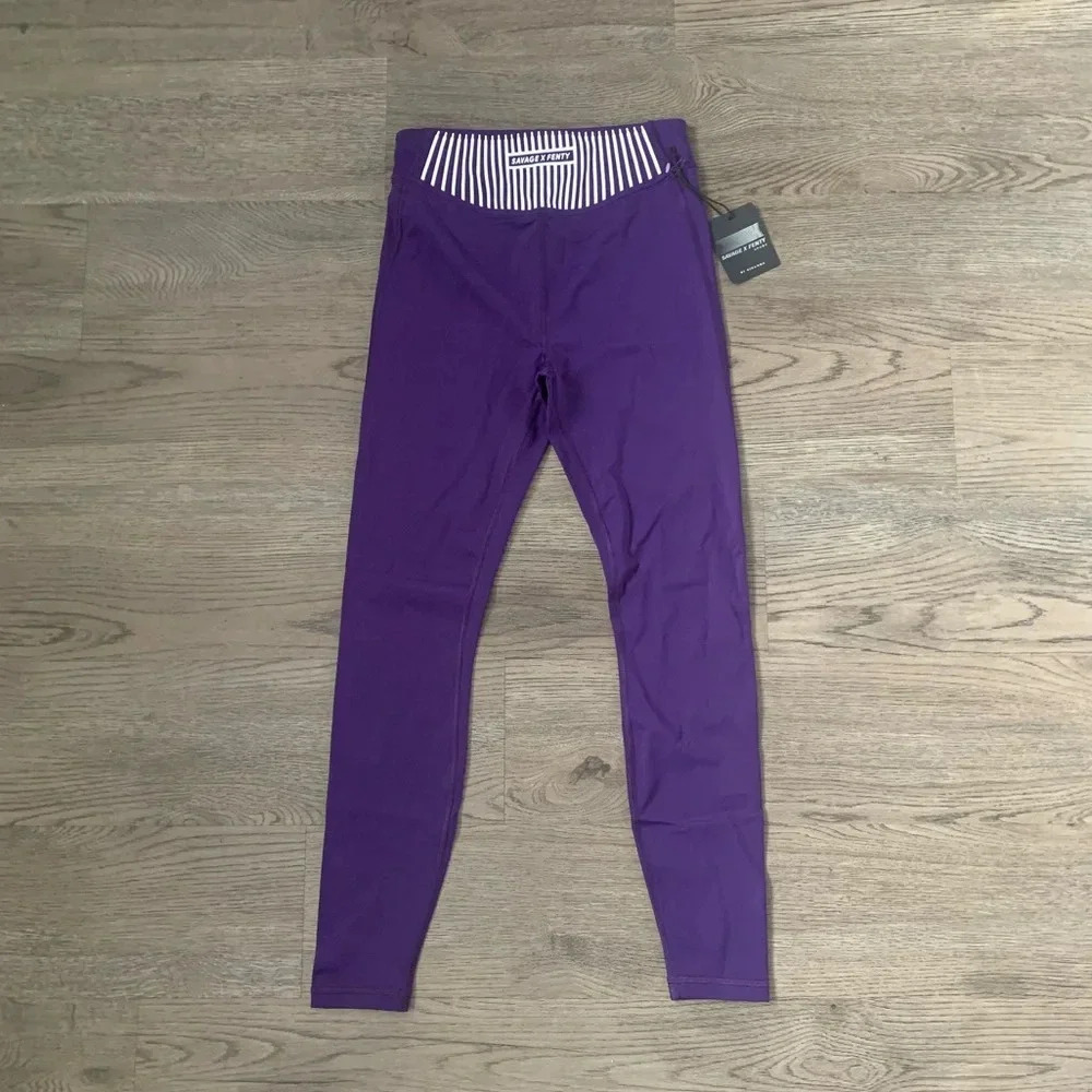 Savage X Fenty Xccentuate High-Waist Leggings Size‎ S - That’s Deep Purple - NWT - Picture 10 of 13
